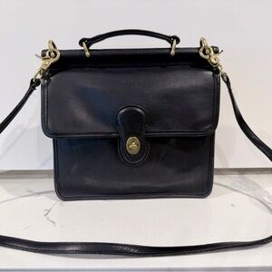 Coach Black Leather Shoulder Bag